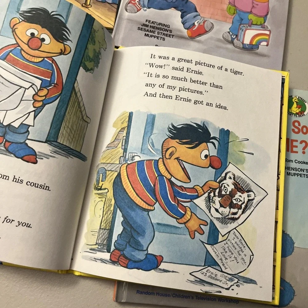 Vintage Sesame Street Books Start to Read Lot of 4 Hardcover Illustrated 1986